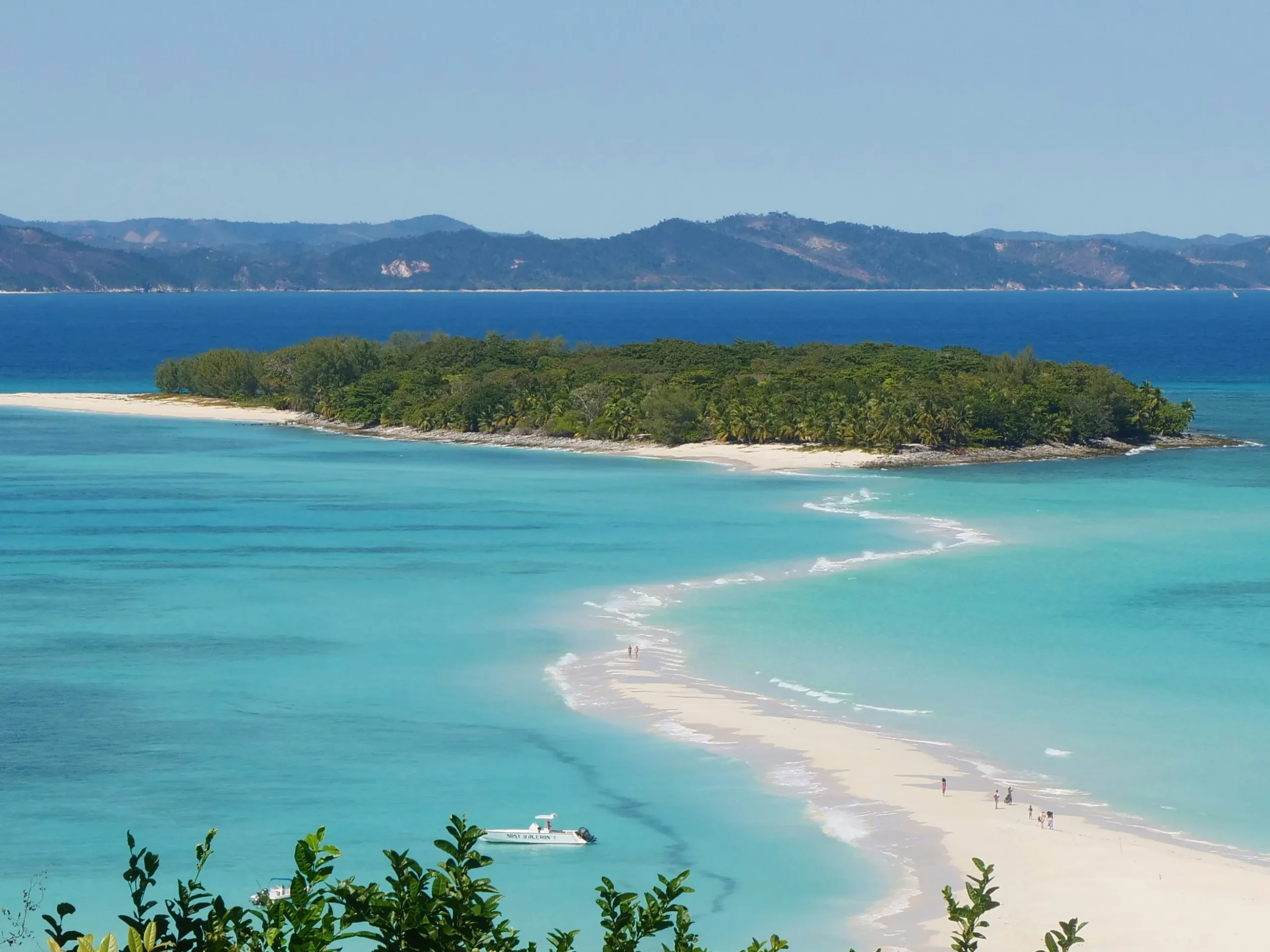 Nosy Be island and turquoise lagoon in Madagascar